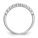 14K White Gold Bezel-set 1/10 carat Complete Diamond Band - 7